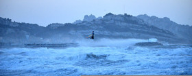 TEMPETE ZEUS MARSEILLE ,PLAGE DU PRADO,WINDSURF, PLANCHE À  VOILE