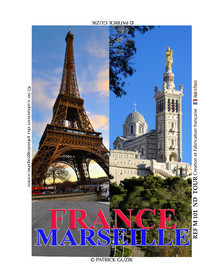 REF M101. FRANCE  ,  Notre dame de la garde et la Tour Eiffel 8054.jpg