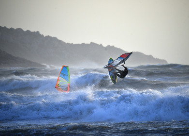 TEMPETE ZEUS MARSEILLE ,PLAGE DU PRADO,WINDSURF, PLANCHE À  VOILE