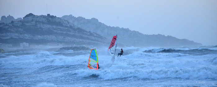 TEMPETE ZEUS MARSEILLE ,PLAGE DU PRADO,WINDSURF, PLANCHE À  VOILE