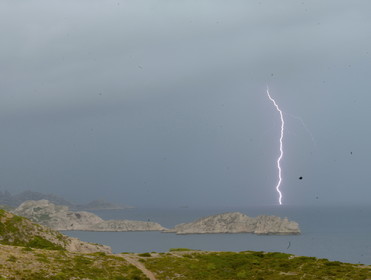 orage de septembre dans le calanques